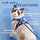 rabbitgoo Cat Harness and Lead Set XS Blue Reflective Escape Proof view 5
