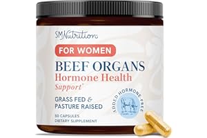 SMNUTRITION Beef Organ Supplement for Women | Uterus, Ovary, Liver, Spleen, Kidney & Heart | Superfood for Hormone Health & Energy Support | 100% Grass Fed & Pasture Raised Beef Organs for Women | 60 Ct.