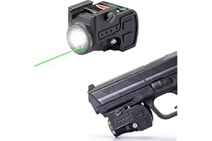 LASERCROSS Tactical Laser Sight for Pistol,Green Laser Light Combo,Airsoft Gun Lasers with Magnetic Charging and Strobe Function,Pistol Flashlight Laser with 20mm Picatinny Rail for Handguns and Shotguns