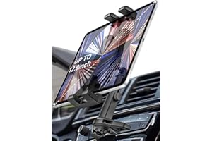 woleyi CD Slot Tablet Holder for Car - [Height Adjustable] Car Tablet Mount CD Player, Ultra Sturdy Car CD Tray Tablet Stand for iPad Pro 12.9 Air Mini, Galaxy Tabs, Cell Phones, Fire, 4-13" Devices