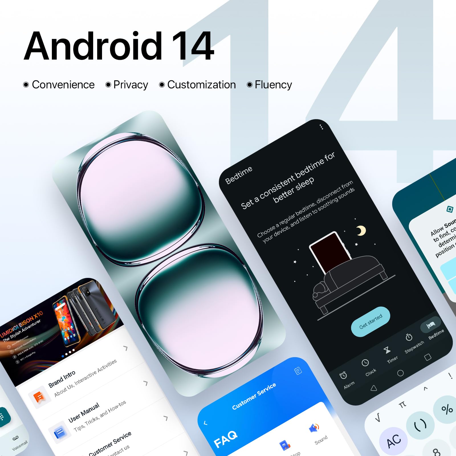 UMIDIGI Note 100 Mobile Phones, (2025) Android 14 Phone, 16(8+8) GB +256GB/1TB Smart Phone, 6.8