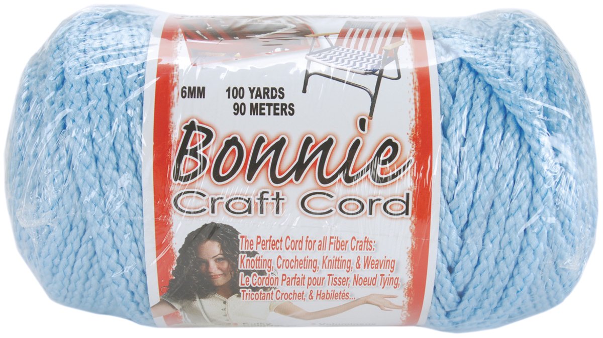 Pepperell Bonnie Macrame Craft Cord 6 MMX 100 Yard-Sky Blue, Fabric, Multicolor, Pack of 1