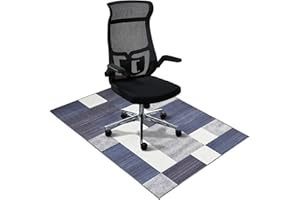 PHONTAIK Office Chair Mat,36”X48 ” Desk Floor Mat,Sturdy Lock Edge Chair Mat for Hardwood Floor,Office Rug,Floor Protectors for Chairs with Anti-Slip Backing,Rectangle Desk Mat for Chair,Machine Wash Desk Rug