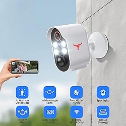 GlowPop 1080p Wireless Security Camera with AI