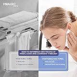 VMAGIC CARE Disposable Face Towels 120ct Cotton Wipes Ultra Soft 20x20cm EF view 8