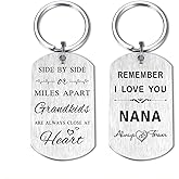 DEGASKEN I Love You Nana Gifts - Grandkids Are Always Close At Heart - Nana Keychain, Mothers Day, Christmas