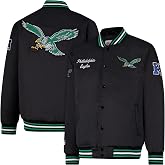 Ultra Game Mens NFL Official Supreme Heritage Satin Jacket
