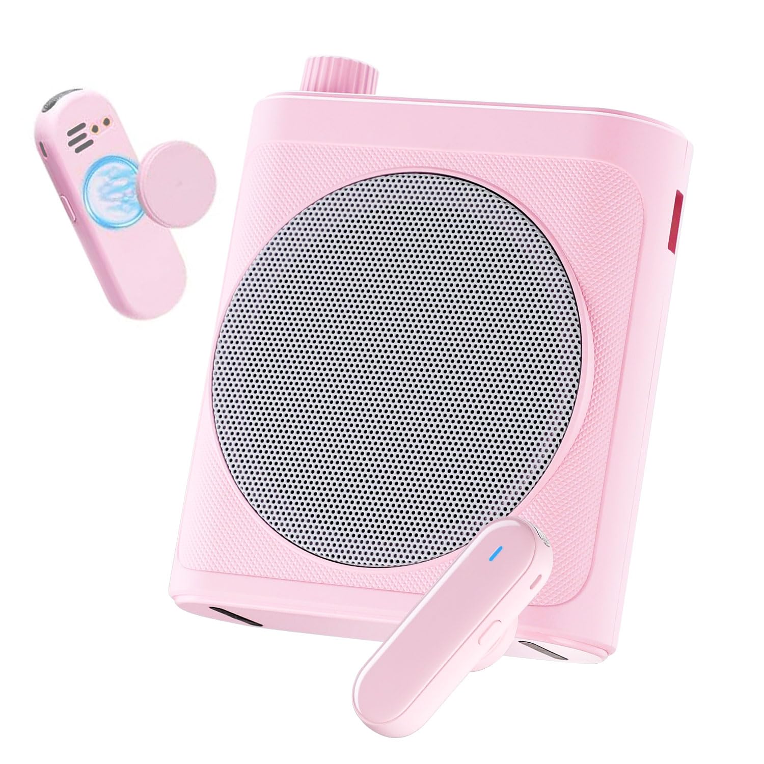 Photo 1 of Tearstone Voice Amplifier for Teachers with Wireless Magnetic Lavalier Microphone, Bluetooth Portable Rechargeable Speaker, 2 Mics for Classroom, Meetings, Speeches, Outdoor (Pink)