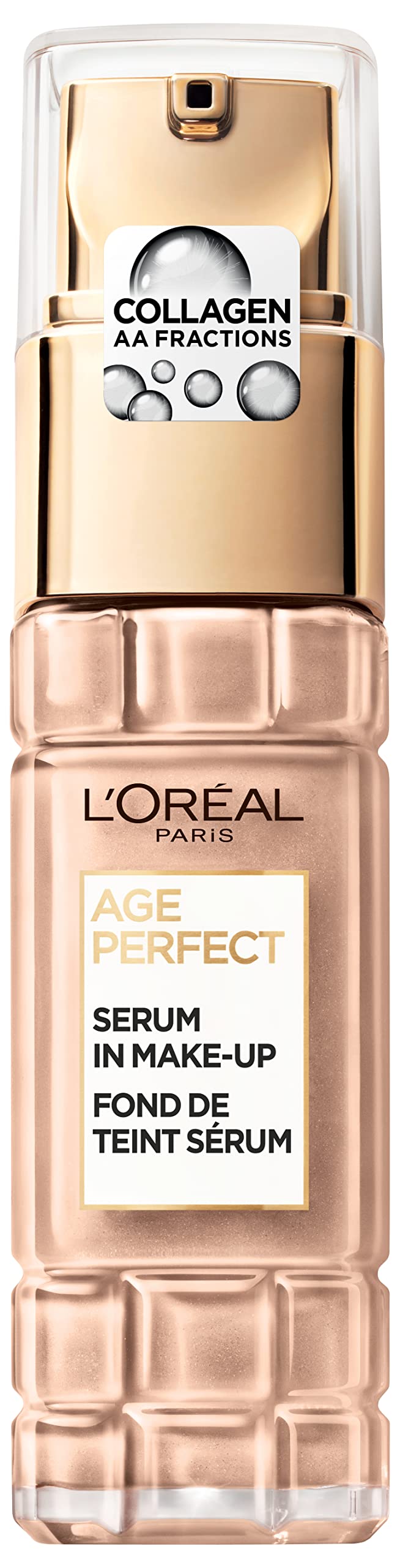 L'Oréal Paris Serum in make-up for mature skin, liquid foundation with SPF 24, for a radiant complexion, age perfect, no. 160 rose beige, 1 x 30 ml — image 1