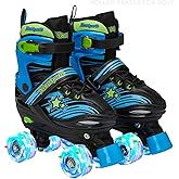 XinoSports Kids Adjustable Roller Skates for Girls & Boys with Light Up Wheels (Ages 5-20) – Roller Skates with Illuminating Wheels
