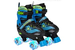 XINO SPORTS XinoSports Kids Adjustable Roller Skates for Girls & Boys with Light Up Wheels (Ages 5-20) – Roller Skates with Illuminating Wheels