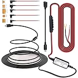 SHISHUO Dash Cam Hardwire Kit - Mini USB And Micro USB Port Extended 4m/13ft Cable with LP Mini/Mini/ATO/Micro2 Fuse, 12V to 