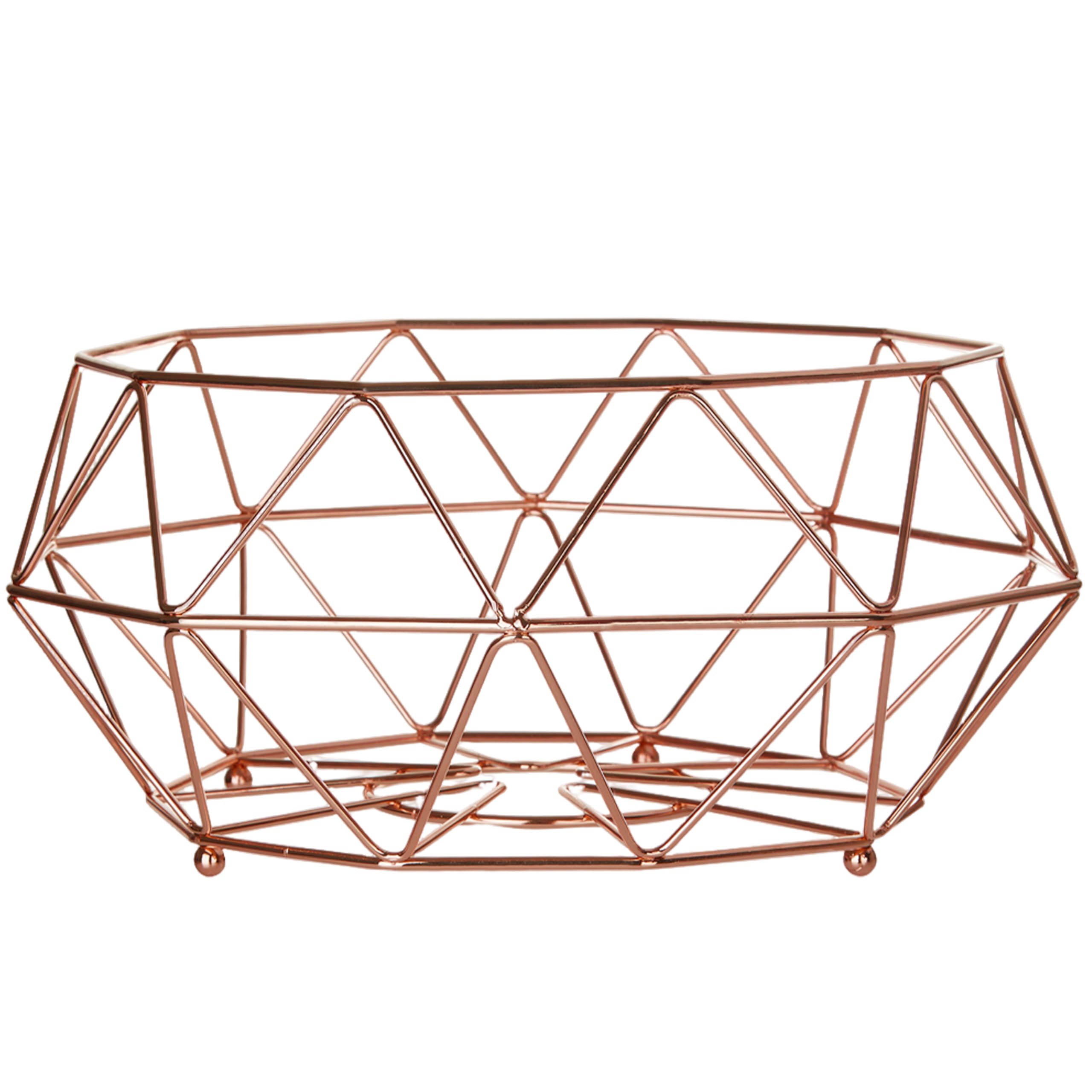 Premier Housewares Vertex Fruit Basket, 32 cm - Copper Plated