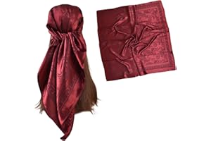 GENERIC EIysee 35x35 Inch Head Scarf for Women Silk Like Neck Scarf Hair Sleeping Wraps Satin Silk Scarfs for Women