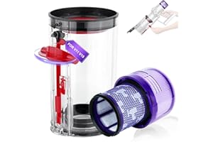 PUREGUST V11 Bin Replacement and Filter for Dyson V11 Absolute/Torque Drive/Animal Vacuum Cleaner, Large Bin Part for Dyson V15 Detect/Absolute/Total Clean Part no. 970050-01, 965443-01 and 970013-02