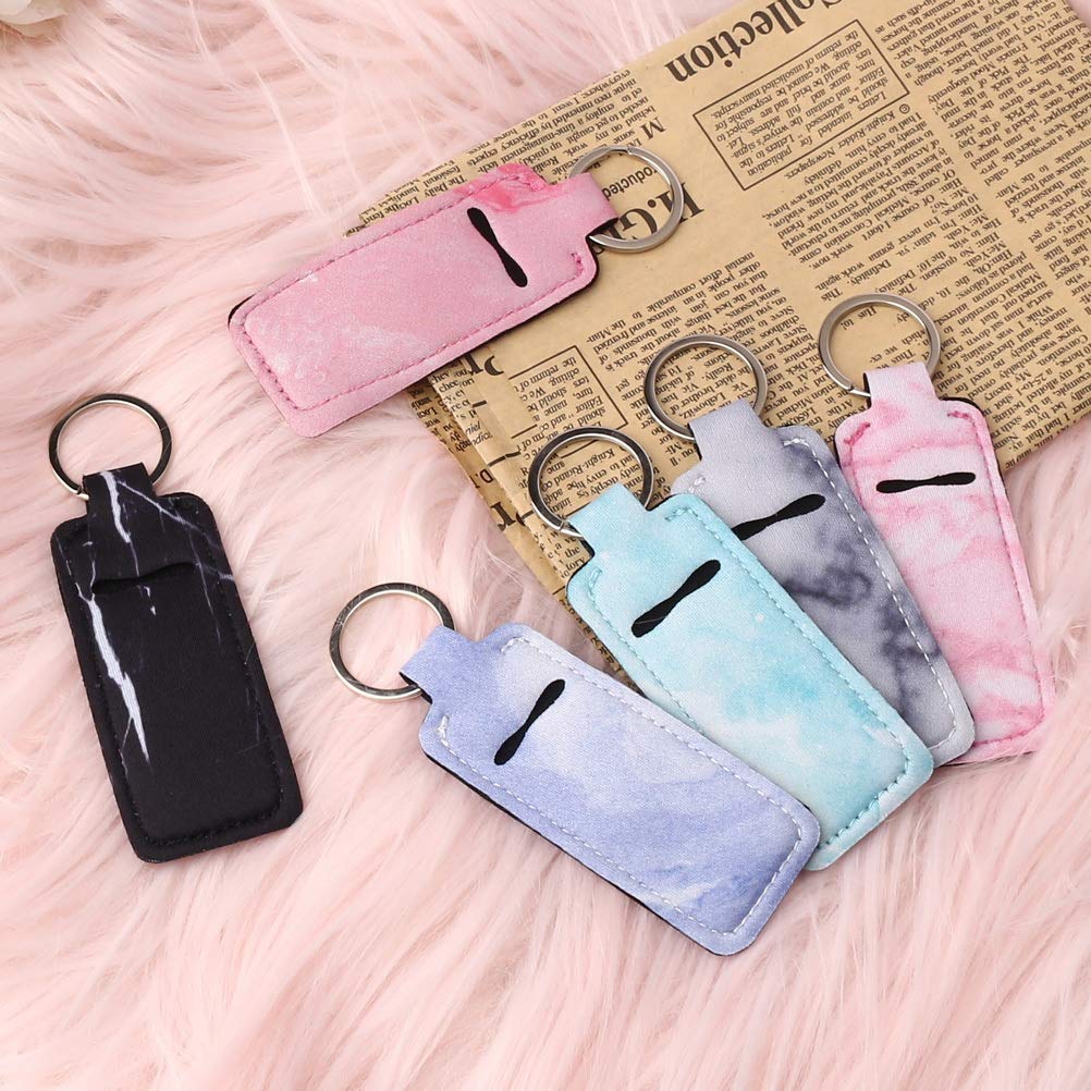 Pengxiaomei Chapsticks Holder Keychain for Lipstick Marble Lip Balm Holder for Lipstick, Stocking Stuffers for Women