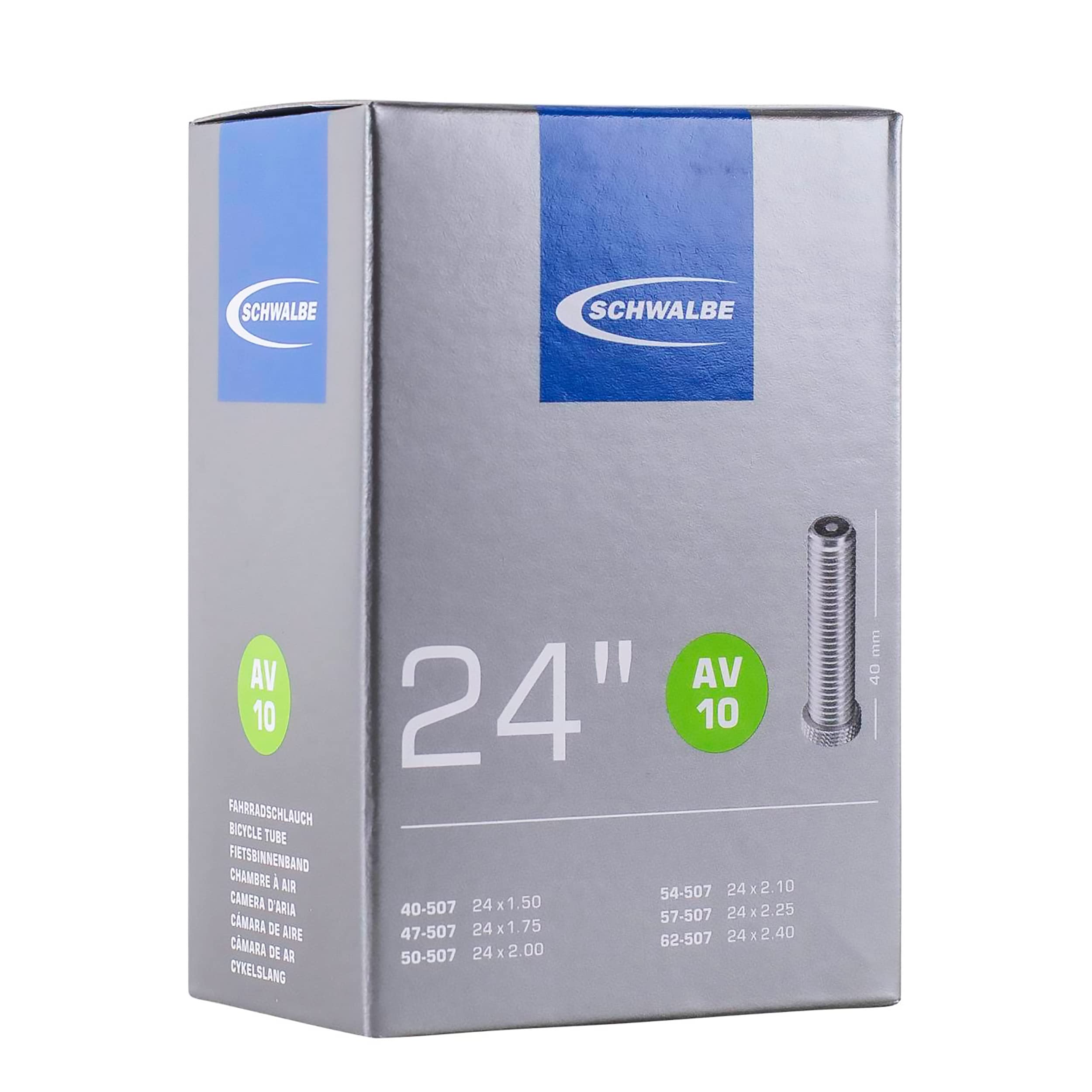 Schwalbe AV10 24 x 1.5-2.5 Inch Inner Tube with Schrader Valve, No update found