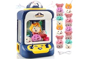 YOTOY Mini Claw Machine for Kids - Arcade Claw Game Machine, 20 Mini Plush Toys, Music and Light, Party Birthday Toys Gifts for Kids, Girls, Boys Age 3 4 5 6 7 8 Years Old