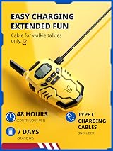 Inspireyes Kids Walkie Talkies 16 Channels 99 Sub-codes Long Range 3 Mi 2 Pack view 2