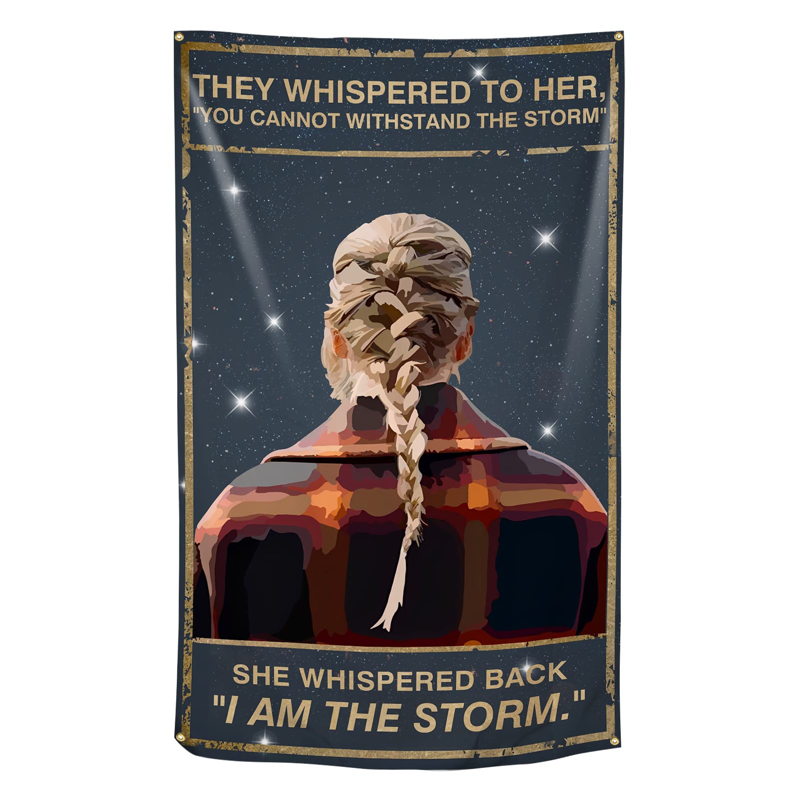 A book cover titled 'They Whispered to Her You Cannot Withstand The Storm Positive,' symbolizing the metaphor of the storm as a force of resilience and storytelling.