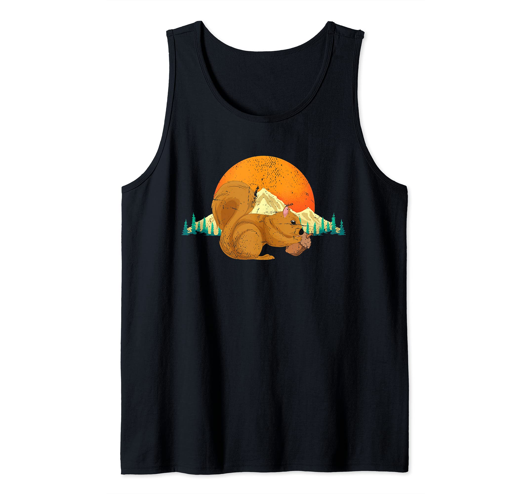 Sunset Mountain Animal Lover Wildlife Nature Squirrel Tank Top
