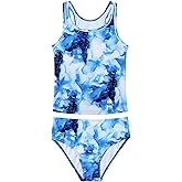 Century Star Girls Tankini Swimsuit UPF 50+ Racerback Bathing Suit for Teen Girls 2 Piece Swimsuit Summer Beach Swimwear