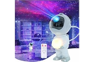 KIVMTAR Astronaut Galaxy Projector, Star Projector,Astronaut Light Projector，Galaxy Night Light Astronaut Space Projector Kids Room Decor Aesthetic, Gifts for Christmas, Birthdays, Valentine's Day（White）