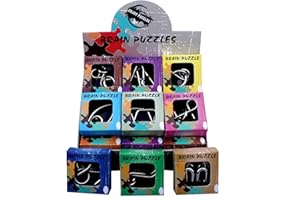 AHYUAN 24 Pack Metal Brain Teaser Puzzles IQ Wire Metal Puzzles with Paper Box Gift Package Fidget Toys Educational Puzzle Games Toys Magic Trick Toy Party Favors for Kids Adults Challenge