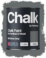 Hemway Chalk Paint Old Stone Grey 1L Matt Finish Furniture & Walls