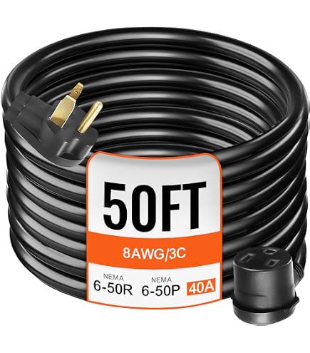 25ft NEMA 6-20 Extension Cord – Heavy Duty 20A/250V Power Cable, 12 AWG For Workshops & Tools