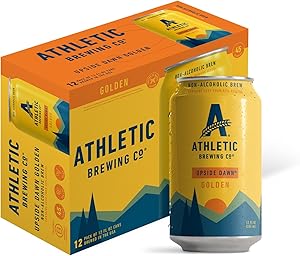 Athletic Brewing Company Craft Non Alcoholic Beer, Golden With Honey & Citrus Notes, Pair With Pizza or Salad, Vegan, Low Cal