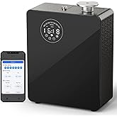 HVAC Waterless Diffuser - Smart Scent Air Machine for Home & Commercial Use, Covers 3000 sq. ft., HVAC or Portable Large Room Waterless Diffusers, Touch & Bluetooth Control, Metal, Black