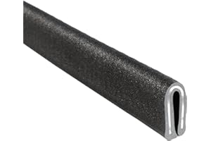 Trim-Lok Rubber-Lok – Fits 1/16” Edge, 23/32” Leg Length, 100’ Length, Black, Sand Texture – Flexible PVC/Aluminum Edge Trim for a Secure Grip – Edge Protector for Sharp/Rough Surfaces