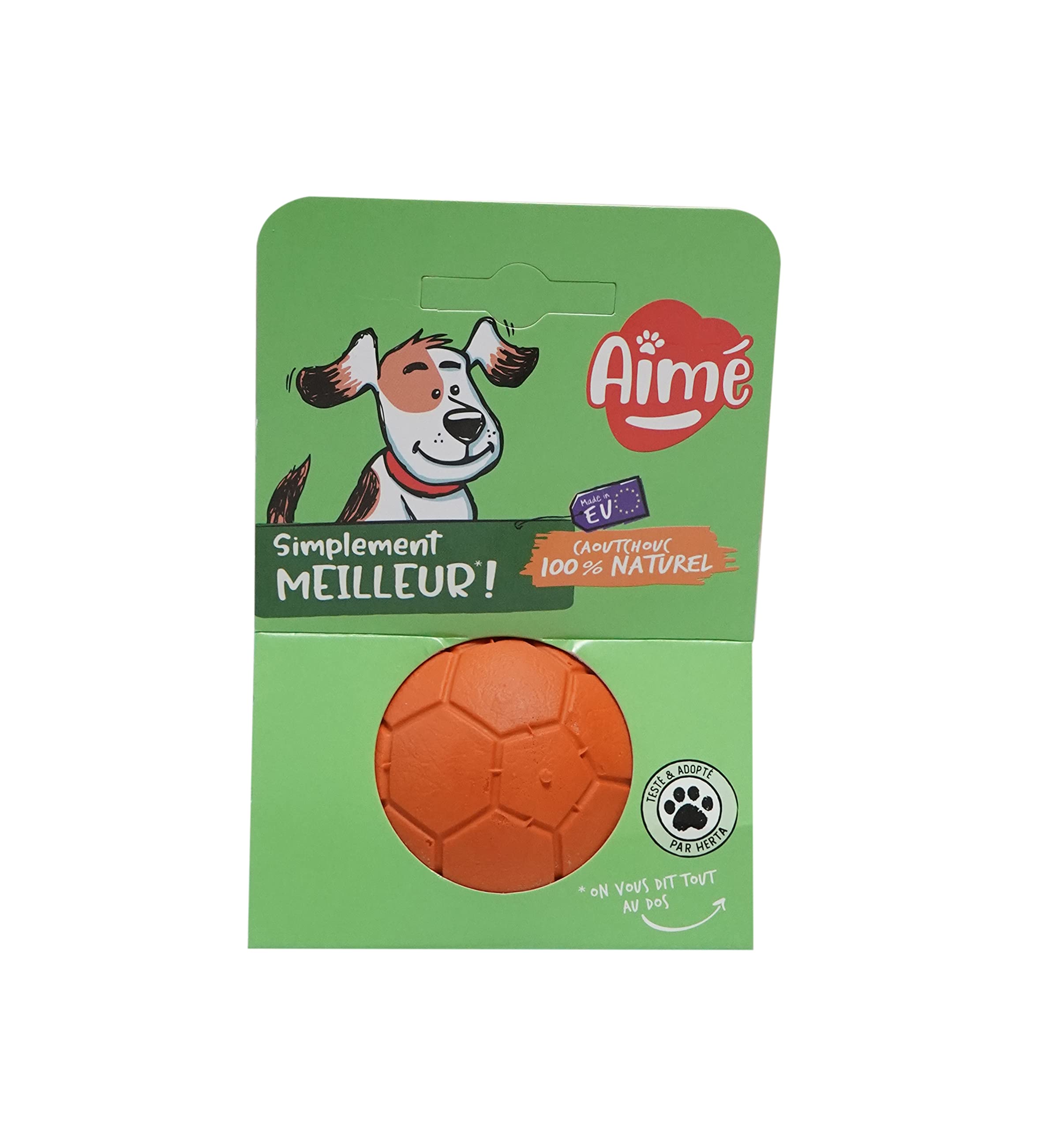Aime 100% Natural Rubber Dog Ball, Durable, Strong 6 cm