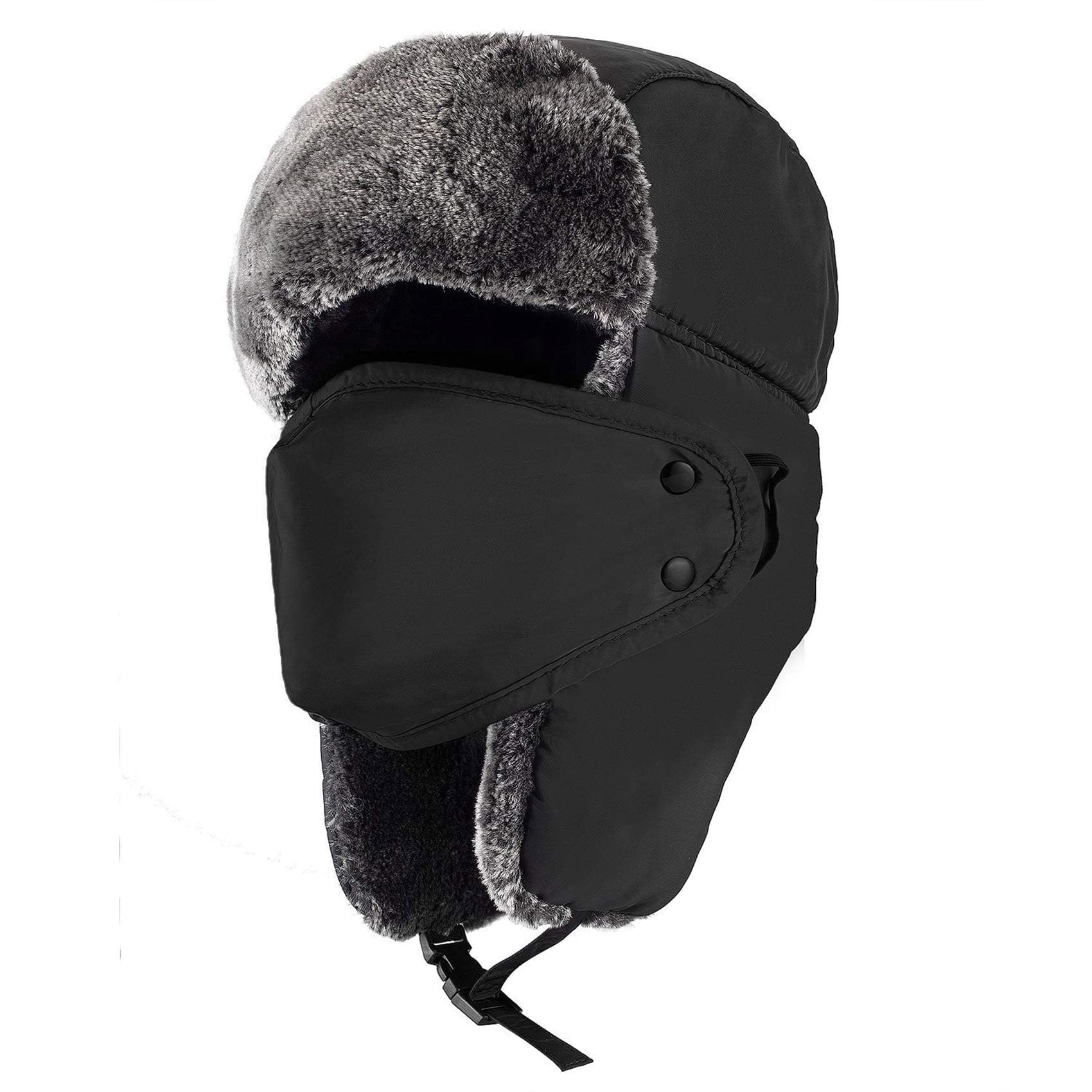mysuntown Winter Hats for Women Men Trapper Ushanka Hat with Ear Flaps Warm Russian Bomber Hats for Cold Weather