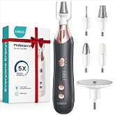 COSLUS C43 Professional Manicure Pedicure Kit, Upgrade Wider Grinder, Gray | Professional Cordless for Acrylic Gel Dip Powder Nails, Rechargeable Manicure &amp; Pedicure Machine, Salon Home, Lightweight