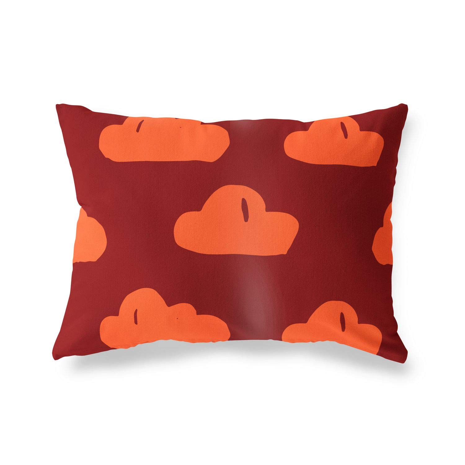 Bonamaison Decorative Cushion Cover Orange & Bordeux, Throw Pillow Covers, Home Decorative Pillowcases for Livingroom, Sofa, Bedroom, Size: 35x50 Cm - Designed and Manufactured in Turkey