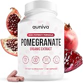 auniva Organic Pomegranate Capsules 700mg &ndash; Pomegranate Fruit Extract Supplement &ndash; Organic Pomegranate Extract for Antioxidant, Heart &amp; Energy Support &ndash; Ancient Wellness Formula &ndash; 60 Capsules