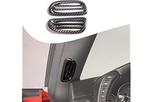Lcojicep A-Pillar air Outlet Frame Compatible with Corvette C6 Z06 ZR1 2005-2013 Automotive air Outlet Conditioner Out Trend Frame ABS Decorative Accessories (Carbon Fiber Grain)