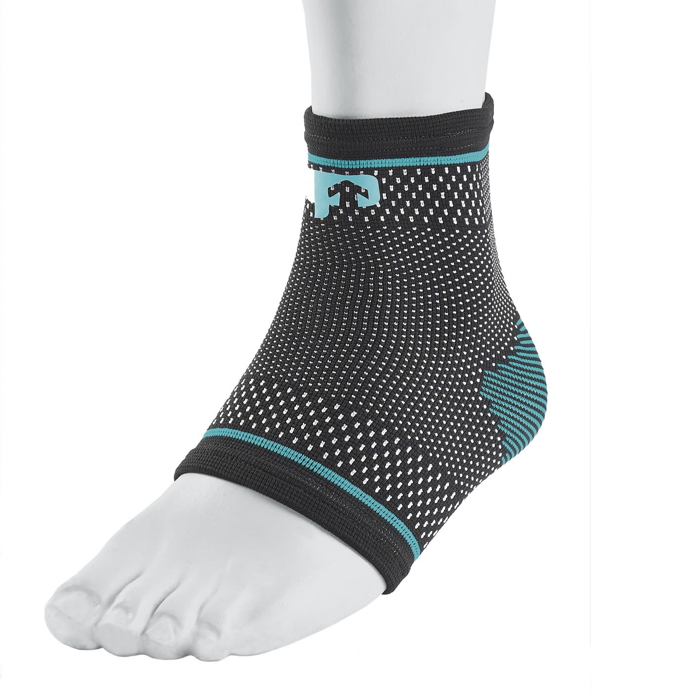 Ultimate Performance Ultimate Compression Elastic Ankle Support, Medium, Black/Blue Up5155m