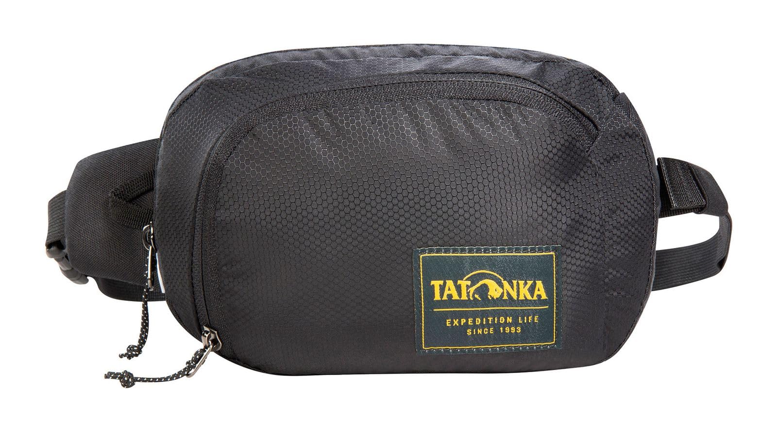 Tatonka Bum Bag Hip Sling Pack S (1.5 L) - Stylish Waist Bag with Two Zip Compartments Including Organiser - Can Also Be Worn as Crossbody Bag or Sling Pack - 23 x 14 x 5 cm, black, S (1,5 Liter