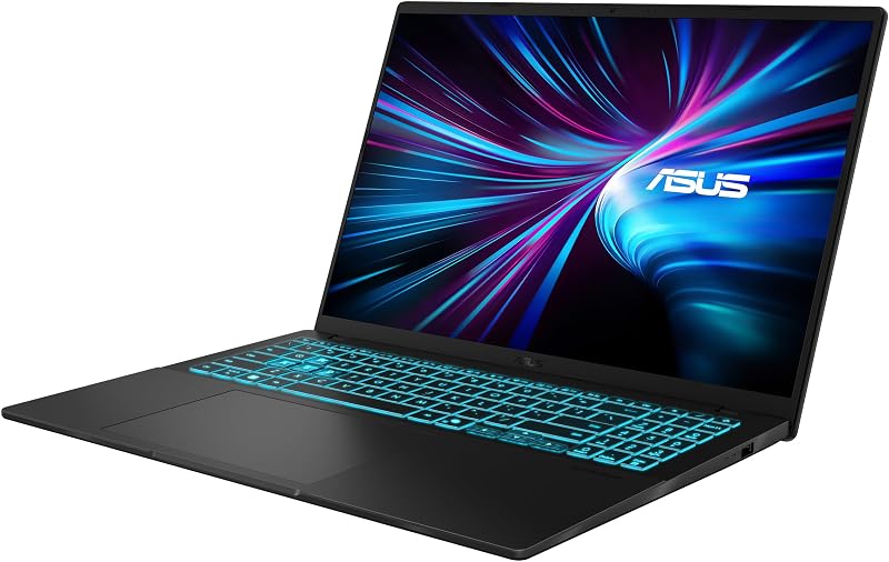 V16 V3607VM-RP011 - Ordenador Portátil Gaming de 16" WUXGA 144Hz (Intel Core 7 240H, 16GB RAM, 1TB SSD, NVIDIA RTX 5060 8GB, Sin Sistema Operativo) Negro Mate - Teclado QWERTY español