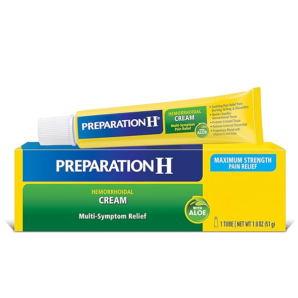 PREPARATION H HEMORRHOID CREAM WITH ALOE FOR MULTI-SYMPTOM RELIEF – 1.8 OZ TUBE