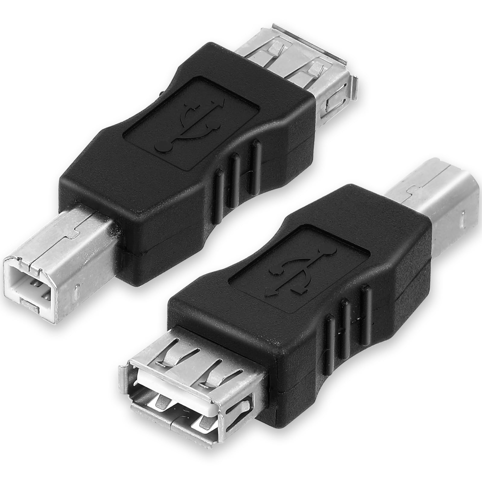 Photo 1 of 2 Pcs 2.0 A Female to USB B Male Printer Converter - USB A to B Adapter - AF/BM Adapter