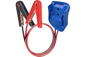 Jumper Cable Clamp with Adapter,Compatible with Makita 18V Batteries Jumper Starter,Automotive Booster Cables 8AWG 2FT Silico