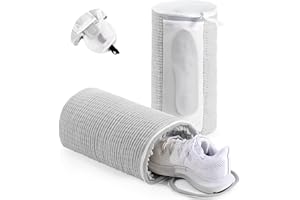 Teletrogy 2PCS Shoe Washing Bag, Upgrade 2 Pocket for Shoe Pads &Laces & Socks One Step Wash, Reusable Laundry Bag for Sneake