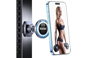 Romuto Gym Magnetic Phone Holder【360 Adjustable】 Magnetic Phone Mount for Gym Attaches Magnetically to Metal Surface,Portable