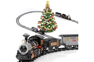 Lucky Doug Christmas Train Set - Light & Sound Train Toys for Kids 1-8, Perfect for Under the Christmas Tree or Birthday Gifts