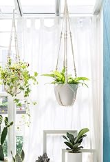 Mkouo Set of 3 Macrame Plant Hangers Cotton Rope Bead 73 89 109 cm view 4