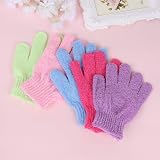 minkissy 30Pcs Five Finger Shower Gloves Exfoliator Bath Scrub Towel Body Back view 8